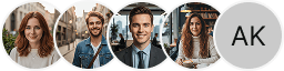 Several member account avatars within a Merit Valuendure trading review section